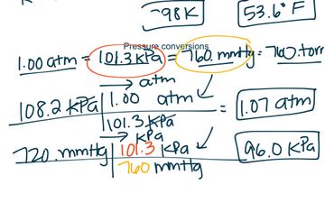 Temperature And Pressure Conversions | Educreations