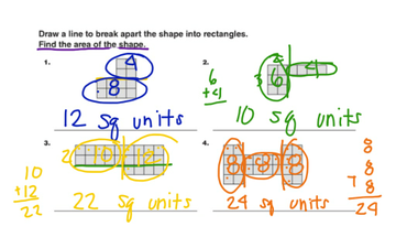 Area Of Combined Rectangles Ws