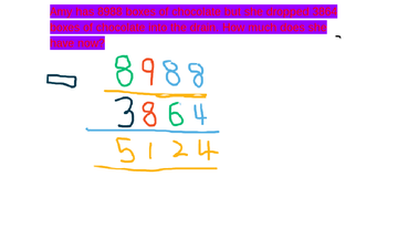 Using algorithm to solve subtraction | Educreations