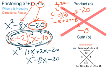 Factoring x^2 + bx + c | Educreations