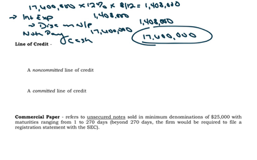 Short Term Note Intro And Example | Educreations