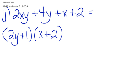 Area Model As Sum and as Product, #3-46 | Educreations