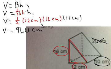 find the volume of triangular prism