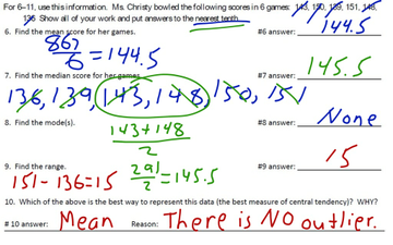 Unit 5 Practice Test #1-10 Statistics & Sampling (7th Grade) | Educreations