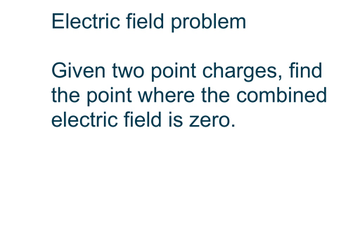 Electric Field Problem Educreations