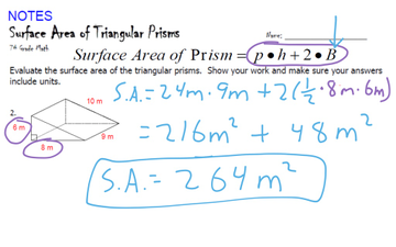 volume of a triangular prism formula 7th grade