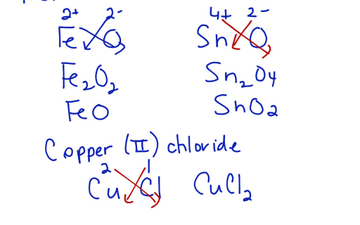 Writing Formulas For Ionic Compounds With Multivalent Metals | Educreations
