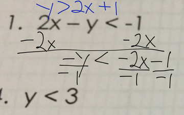 homework 7 linear inequalities