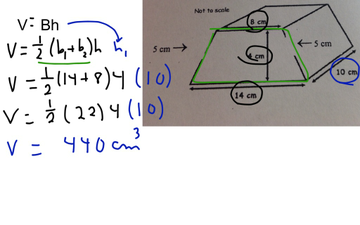 formula volume of a trapezoidal prism