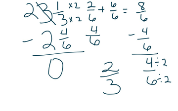 Subtracting Mixed Numbers (borrowing) | Educreations