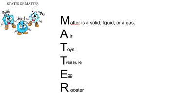 Matter Acrostic Poem | Educreations