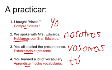 El Pretérito: Verbos Regulares (Spanish 2 A) | Educreations