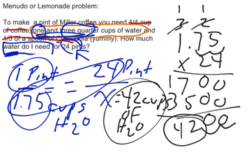 Menudo Or Lemonade Problem | Educreations