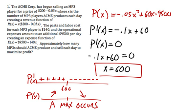 Optimization Exam Review #1 Maximize Profit | Educreations