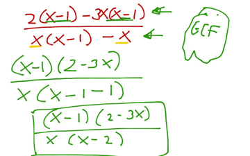 Rational Expressions 2:Subtraction,Complex Fractions | Educreations
