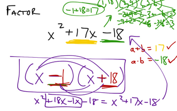 Factoring A Quadratic Trinomial B Is Positive And C Is Negative ...