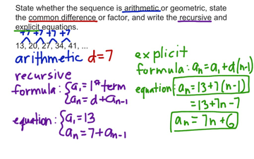 Recursive And Explicit Equations For An Arithmetic Sequence | Educreations
