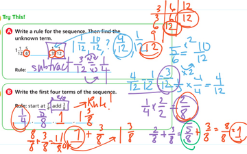 Lesson 6.8 Patterns With Fractions | Educreations