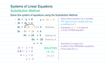 Systems Of Linear Equations Substitution Method Educreations Systems Of Linear Equations Substitution Method Educreations