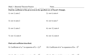 Math 3 - Binomial Theorem Practice | Educreations