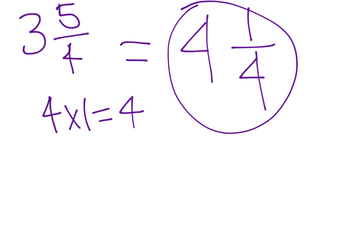 Renaming Improper Fractions | Educreations