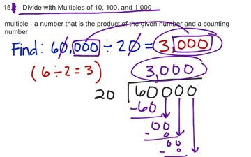 divide by multiples of 10 100 and 1 000