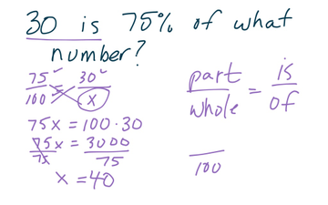 Solve Proportions/percent Proportion (C1) | Educreations