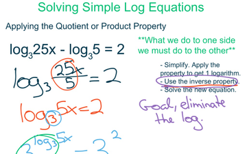 Solving Simple Log Equations | Educreations