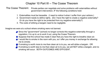 Chapter 10 Part III -- The Coase Theorem | Educreations